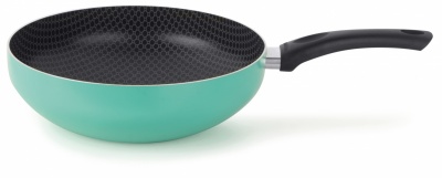 Frigideira Wok 28 Color Menta Antiaderente de Alumnio com Cabo